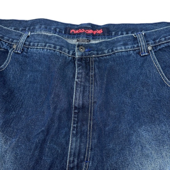 PACO JEANS Blue Denim Streetwear Skate Embroidered Patch Leg Zip Pockets 54x33 - Picture 6 of 14